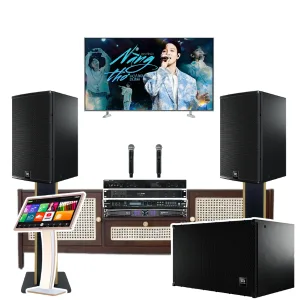 COMBO KARAOKE OPTIMAL GD-015 LOA CUBOID 12 – SUB 15 – MICRO SHURE SM58 – ĐẨY POWESOFT T604A