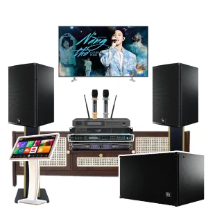 COMBO KARAOKE OPTIMAL GD-014 LOA CUBOID 12 – SUB 15 – MICRO AUDIOTHREE – ĐẨY POWESOFT T604A